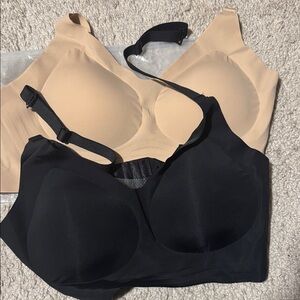 Wireless Jelly Seamless Black and Tan Bras